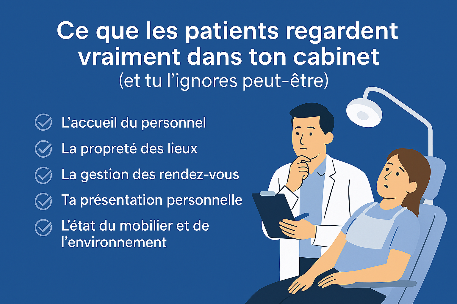 👀 Ce que les patients remarquent vraiment dans ton cabinet (et que tu ignores peut-être)